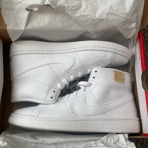 White Nike high tops